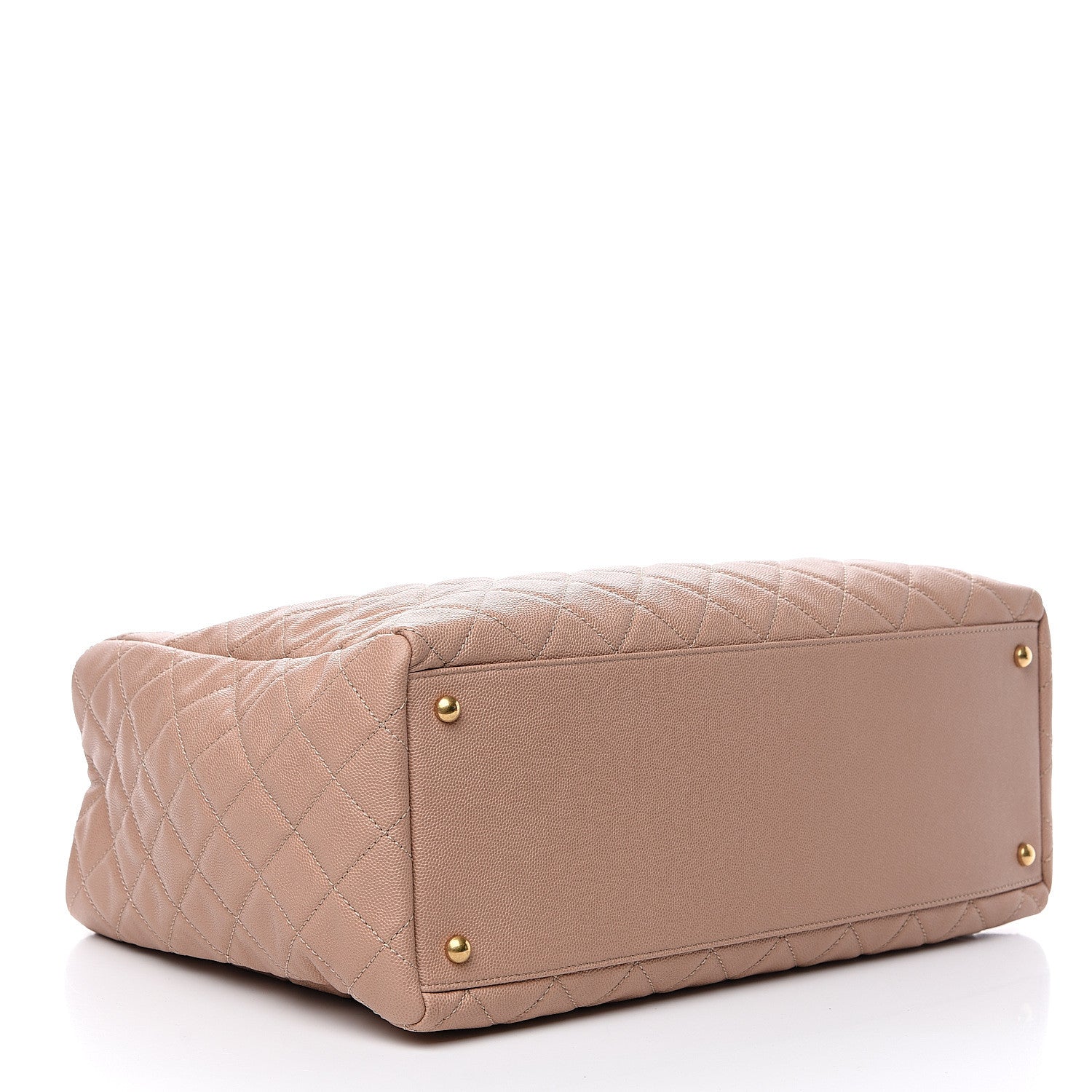 Chanel Caviar Quilted Large Coco Handle Shopping Tote Beige 3 of 9