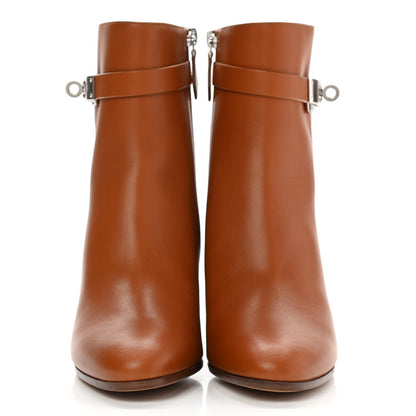 Hermes Calfskin Saint Germain Ankle Boots 37.5 Gold 2 of 9