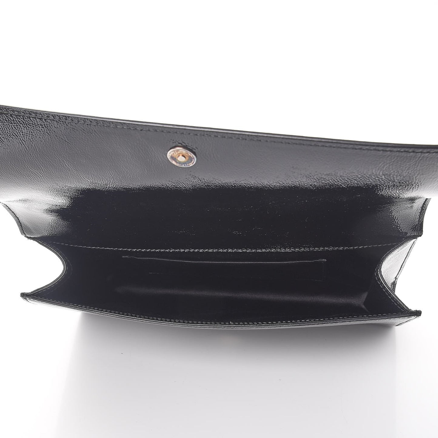 Textured Patent Monogram Large Belle De Jour Clutch Black