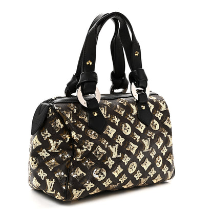 Louis Vuitton Monogram Sequins Eclipse Speedy 28 Gold 3 of 9