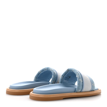 Louis Vuitton Monogram Denim LV Bliss Womens Comfort Mules 41 Turquoise 5 of 10