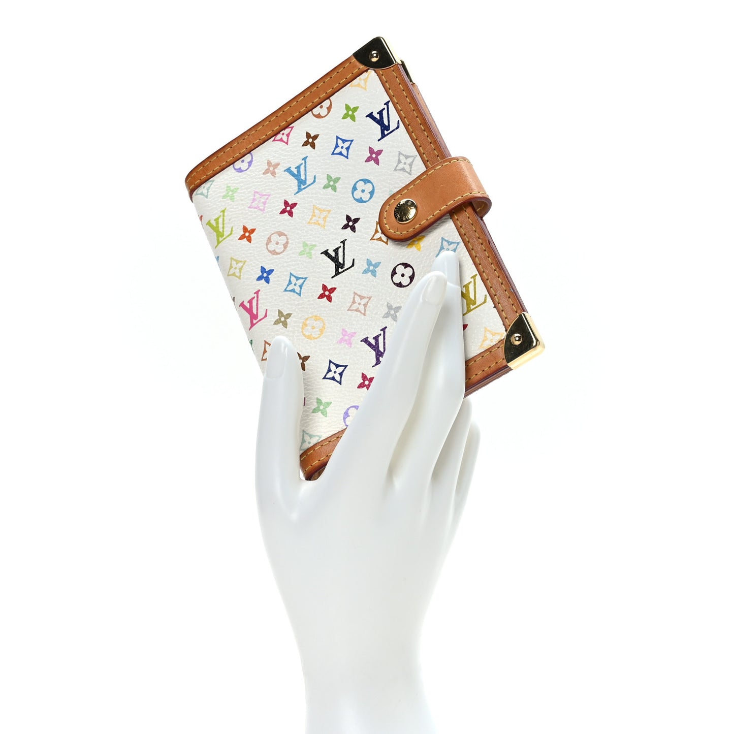 Monogram Multicolor Small Ring Agenda Cover White