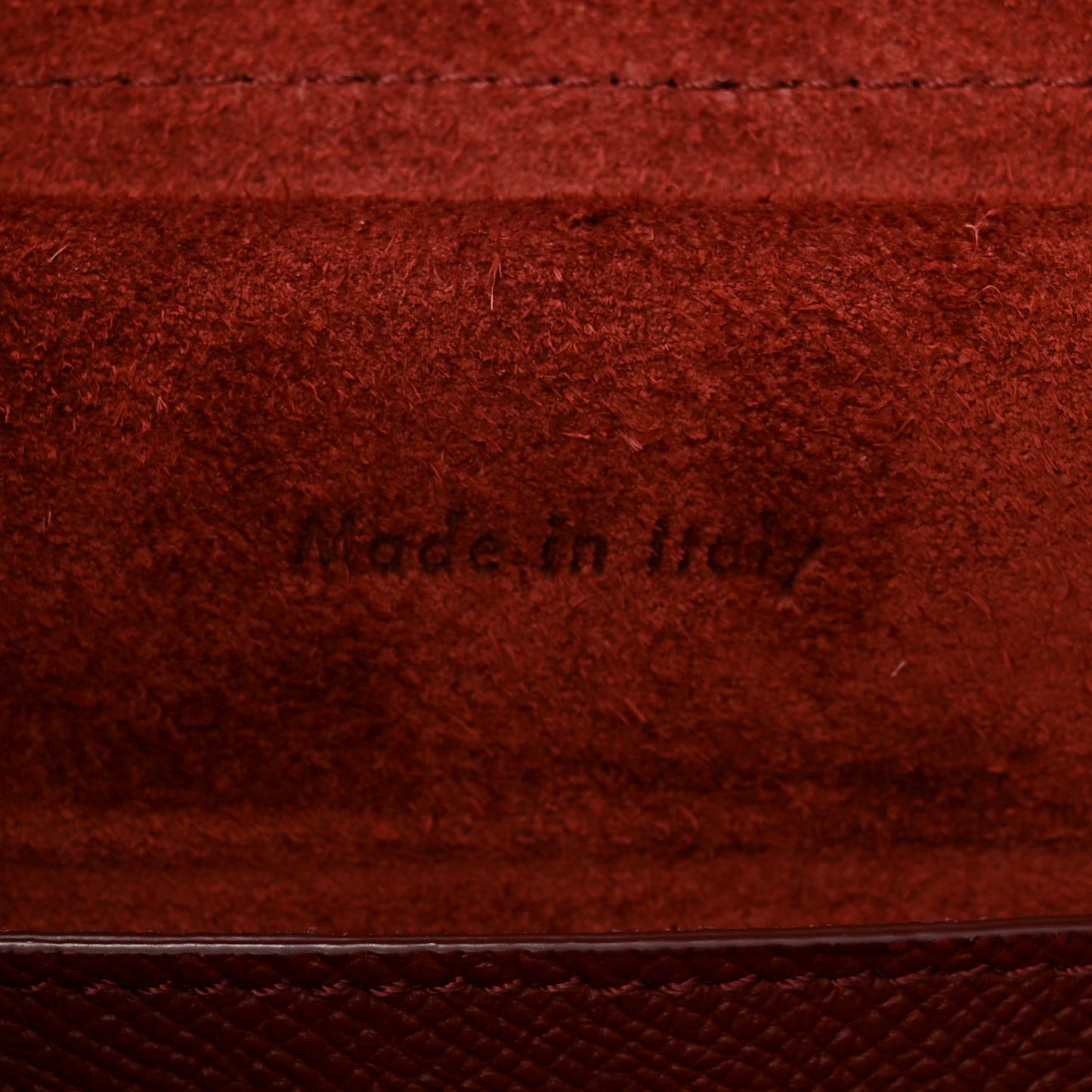 Baby Grained Calfskin Micro Belt Bag Ruby