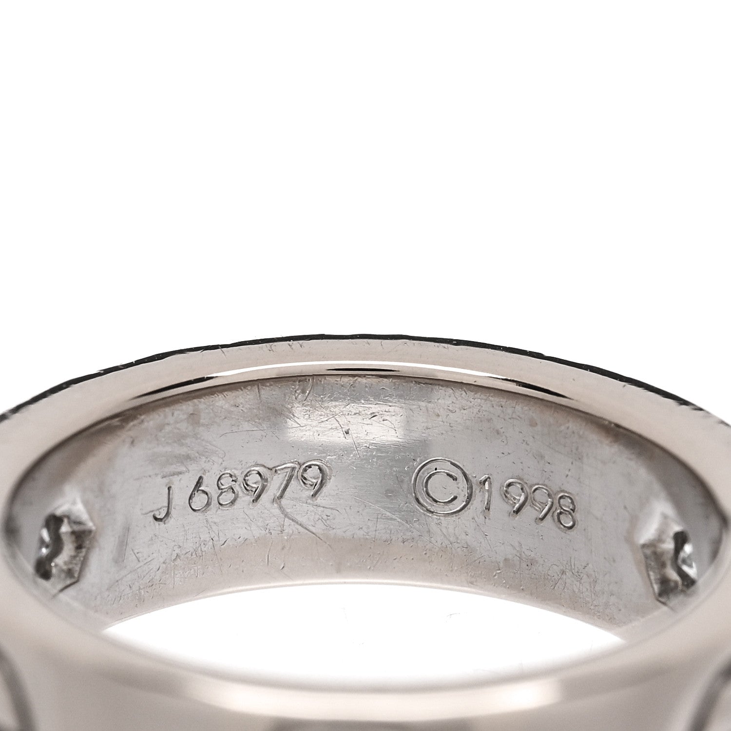 Cartier 18K White Gold 3 Diamond 5.5mm LOVE Ring 46 3.75 5 of 6