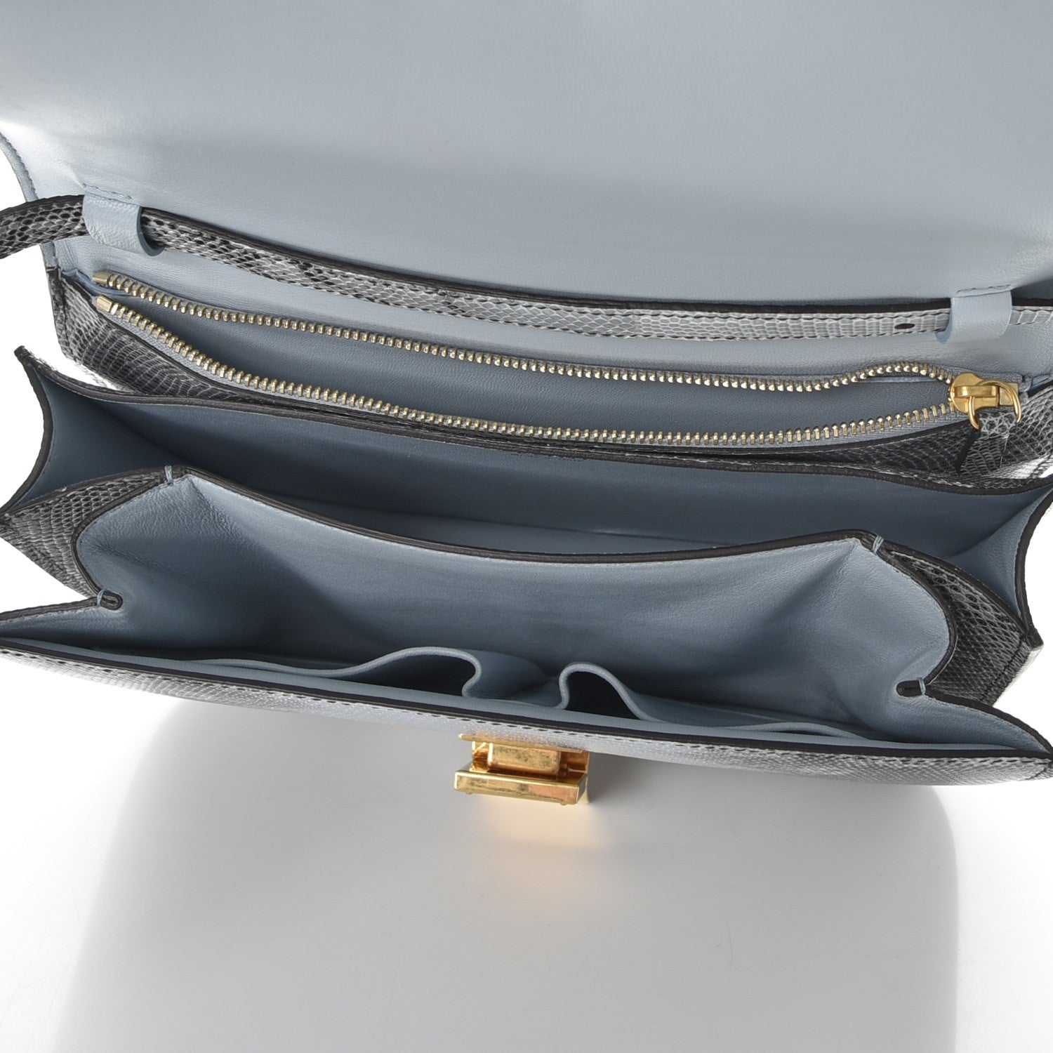 Celine Lizard Medium Classic Box Flap Bag Mineral 5 of 6