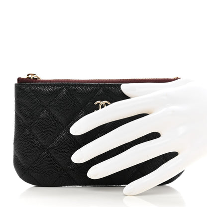 Chanel Caviar Quilted Small Cosmetic Case Black 2 of 7