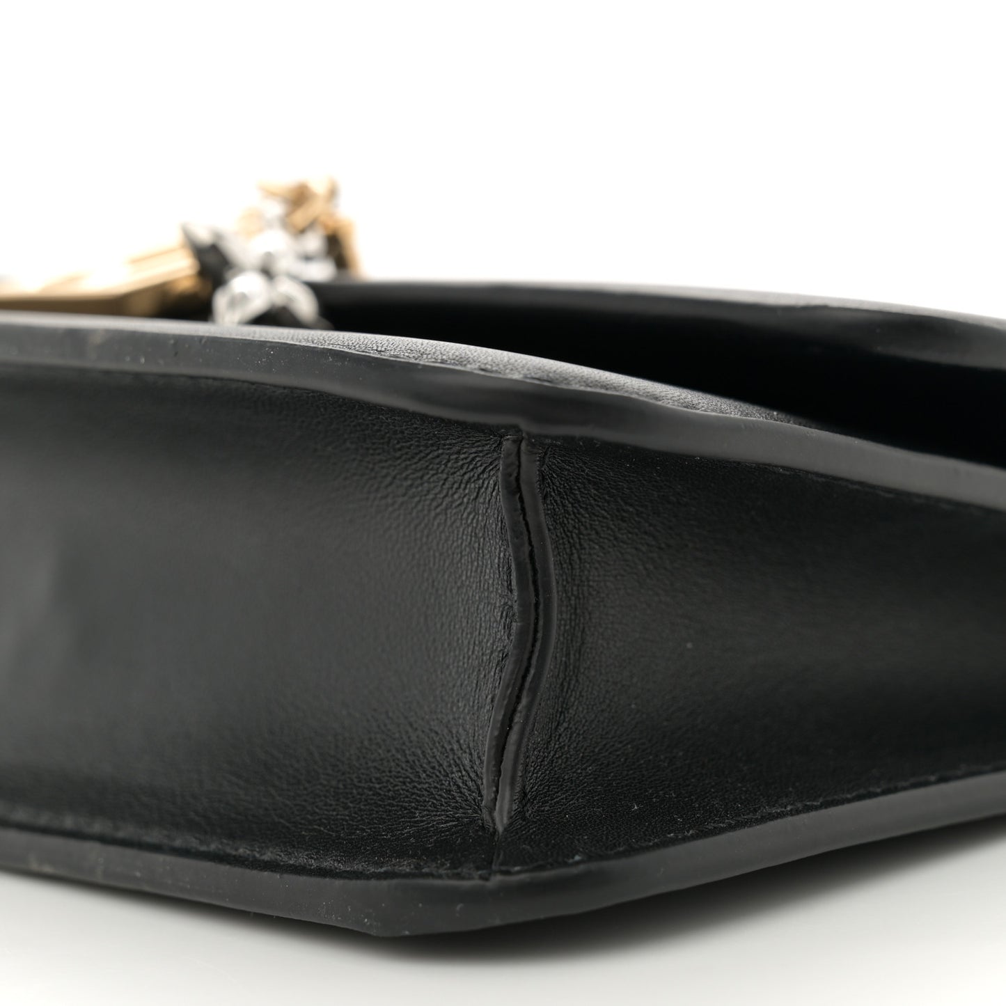 Calfskin LV Bloom Wallet On Chain Black