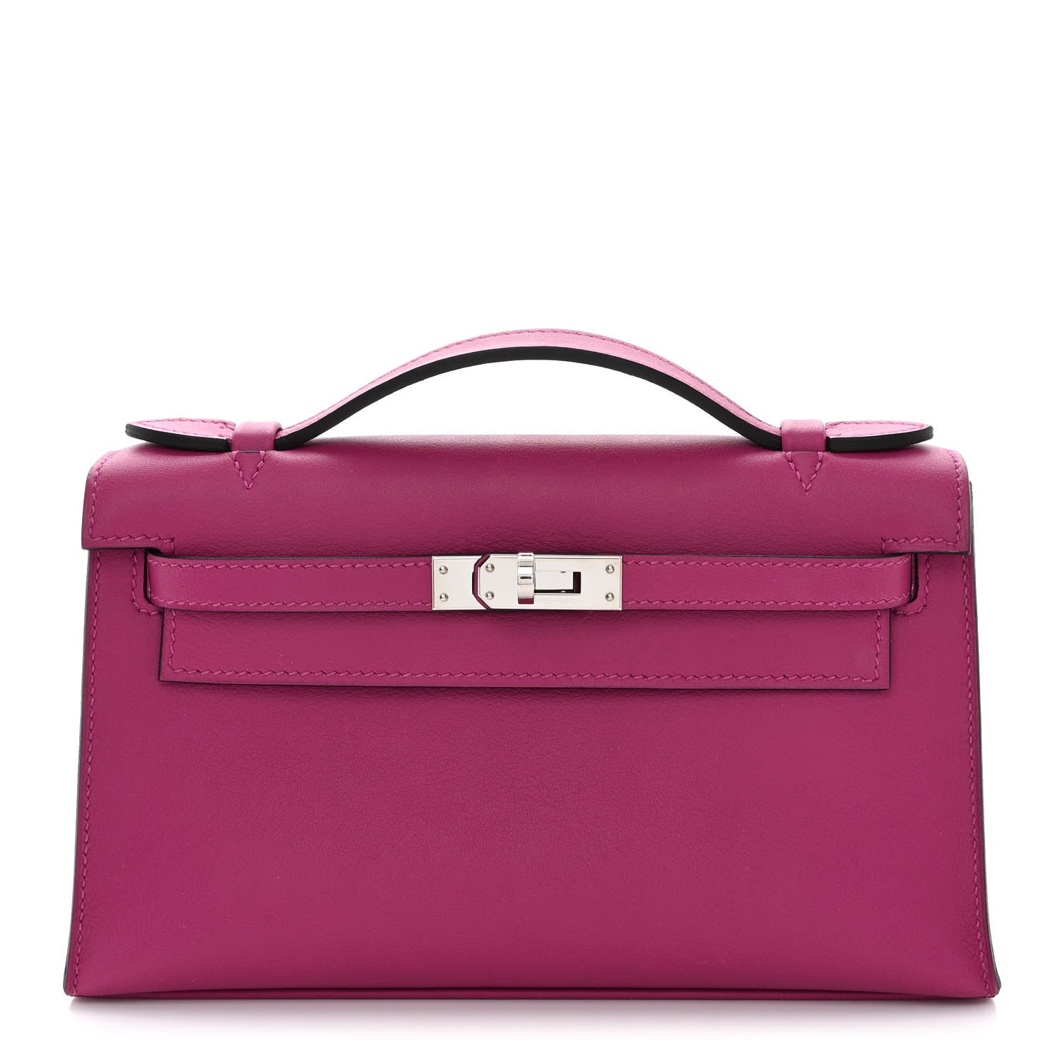 Hermes Swift Kelly Pochette Clutch Rose Pourpre 1 of 10