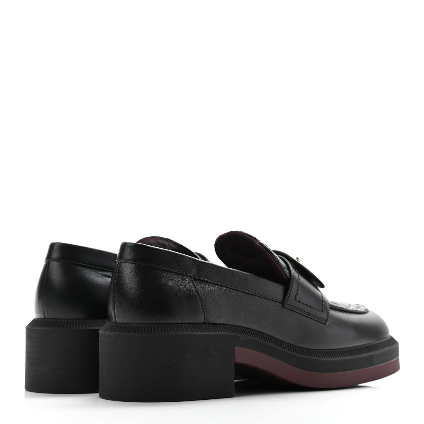 Lambskin Quilted CC Turnlock Loafers 35.5 Black