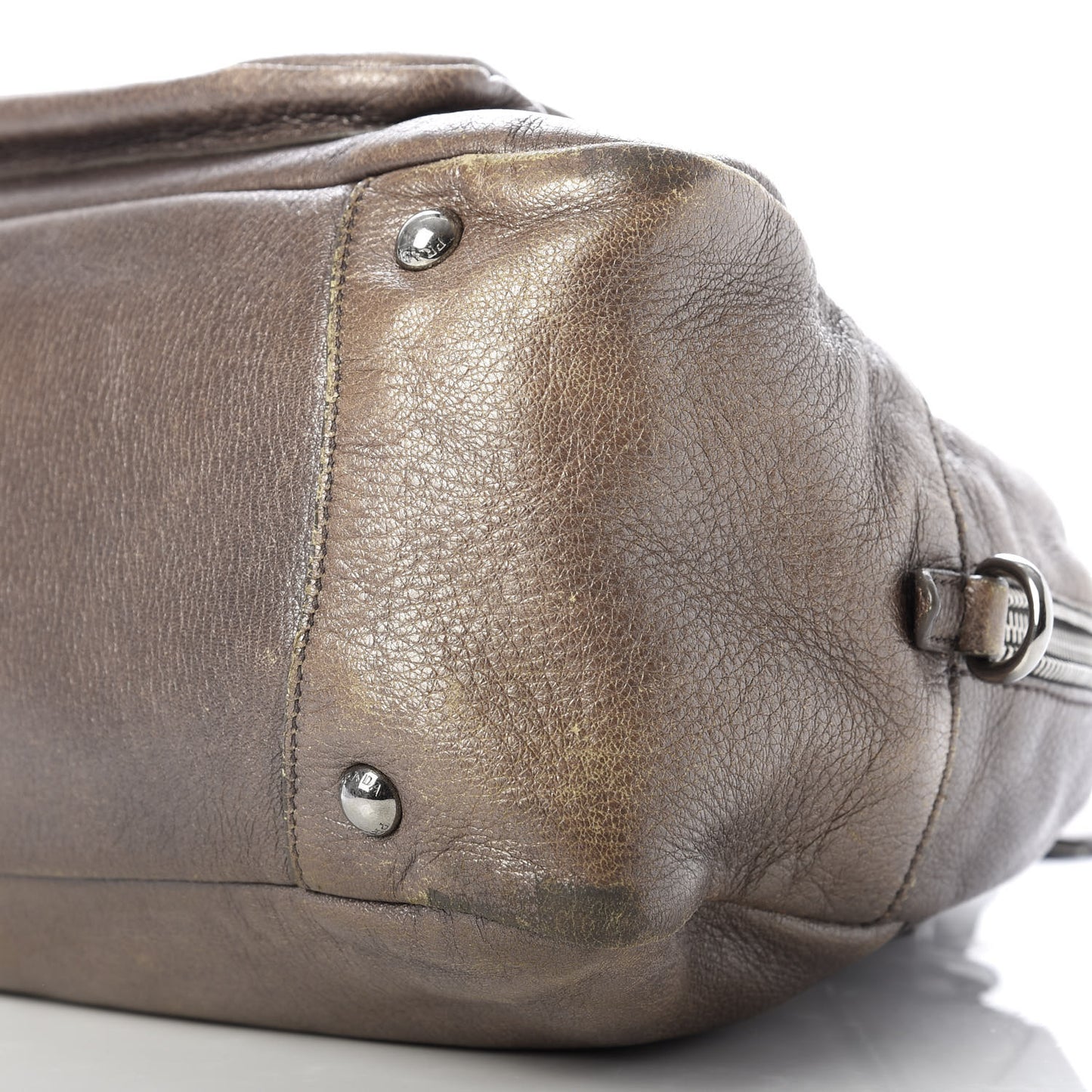 Cervo Antik Bowler Front Pocket Tote Fumo