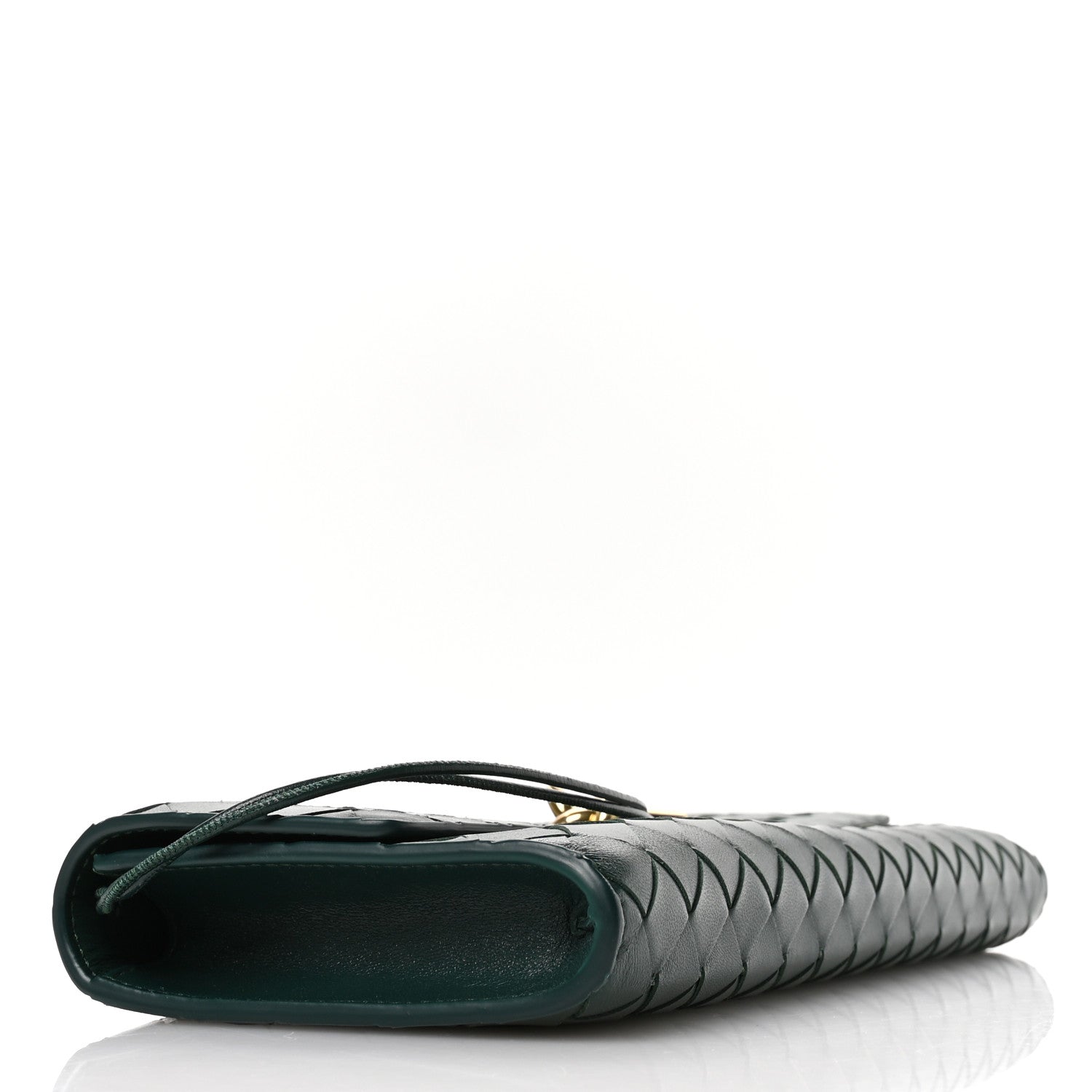 Bottega Veneta Nappa Intrecciato Long Andiamo Top Handle Clutch Emerald Green 4 of 10