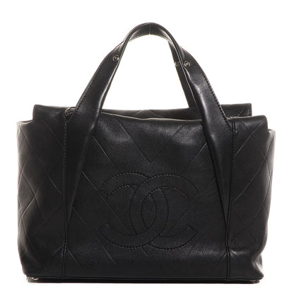 Chanel Calfskin CC Chevron All Day Long CC Bag Black 1 of 7
