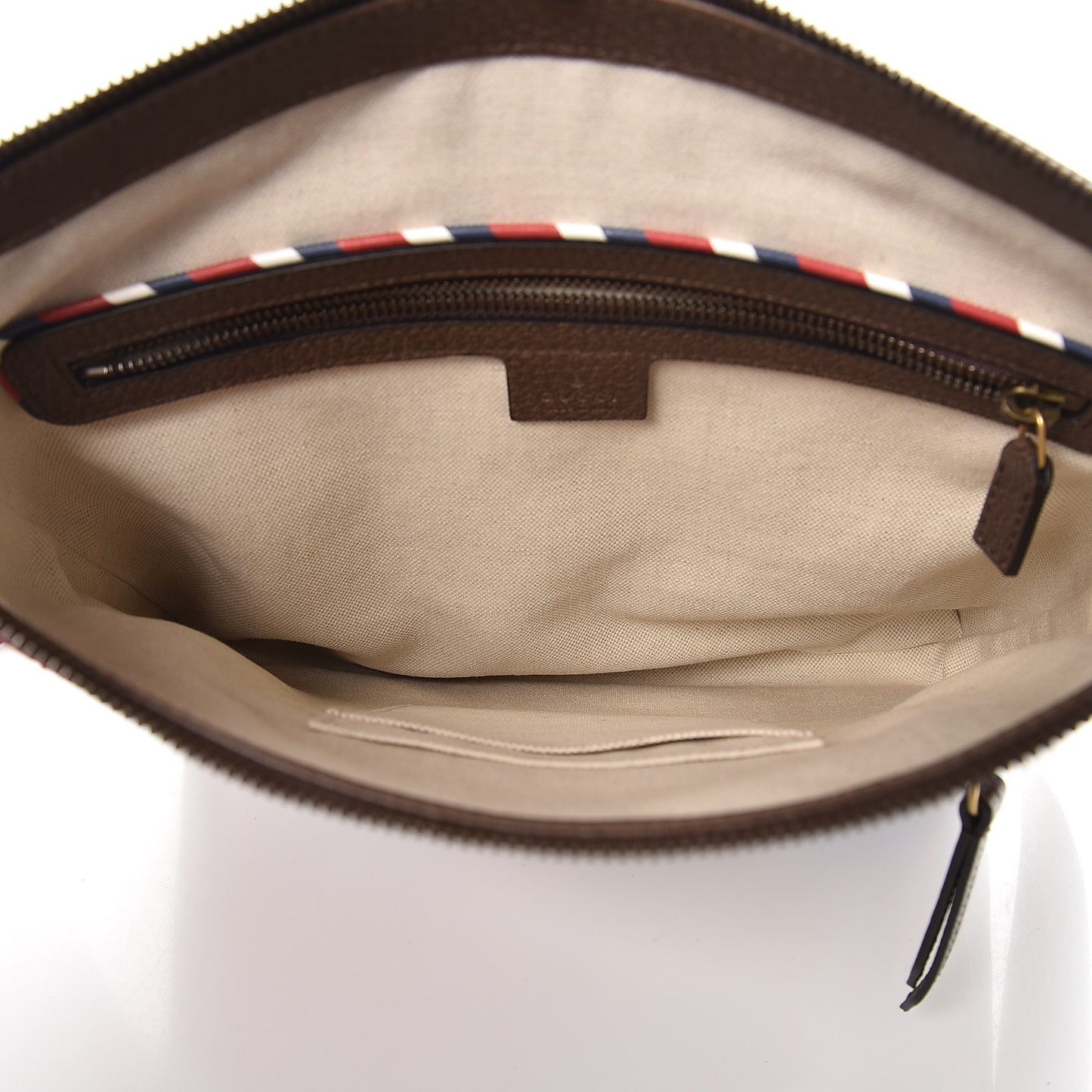 Soft GG Supreme Monogram Courrier Web Medium Flat Messenger Bag Beige New Acero Multicolor