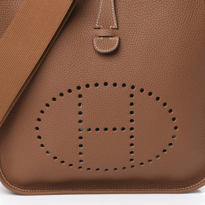 Hermes Taurillon Clemence Evelyne III PM Gold 10 of 11