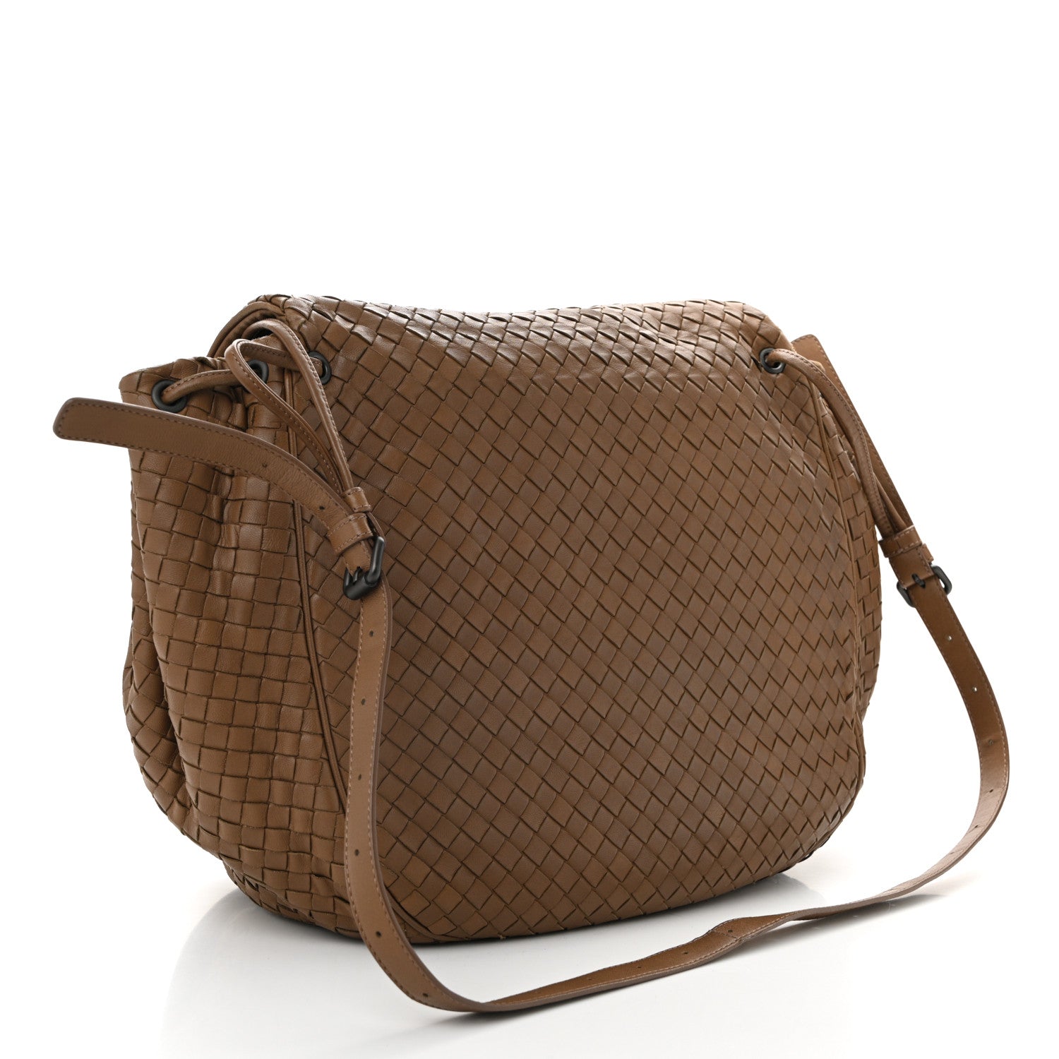 Bottega Veneta Nappa Intrecciato Messenger Bag Light Brown 3 of 11
