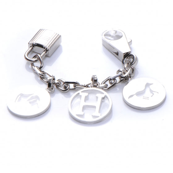 Hermes Palladium Breloque Bag Charm Silver 1 of 4