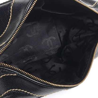 Chanel Caviar CC Stitched Medium Hobo Black 5 of 7