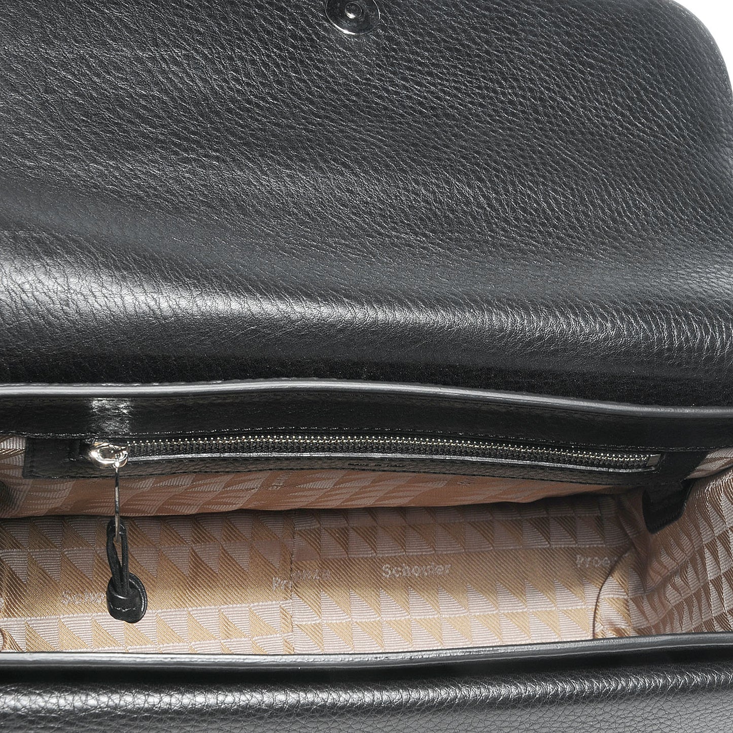Textured Leather PS11 Classic Shoulder Bag Black