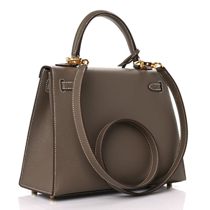 Hermes Epsom Kelly Sellier 25 Etoupe 3 of 10