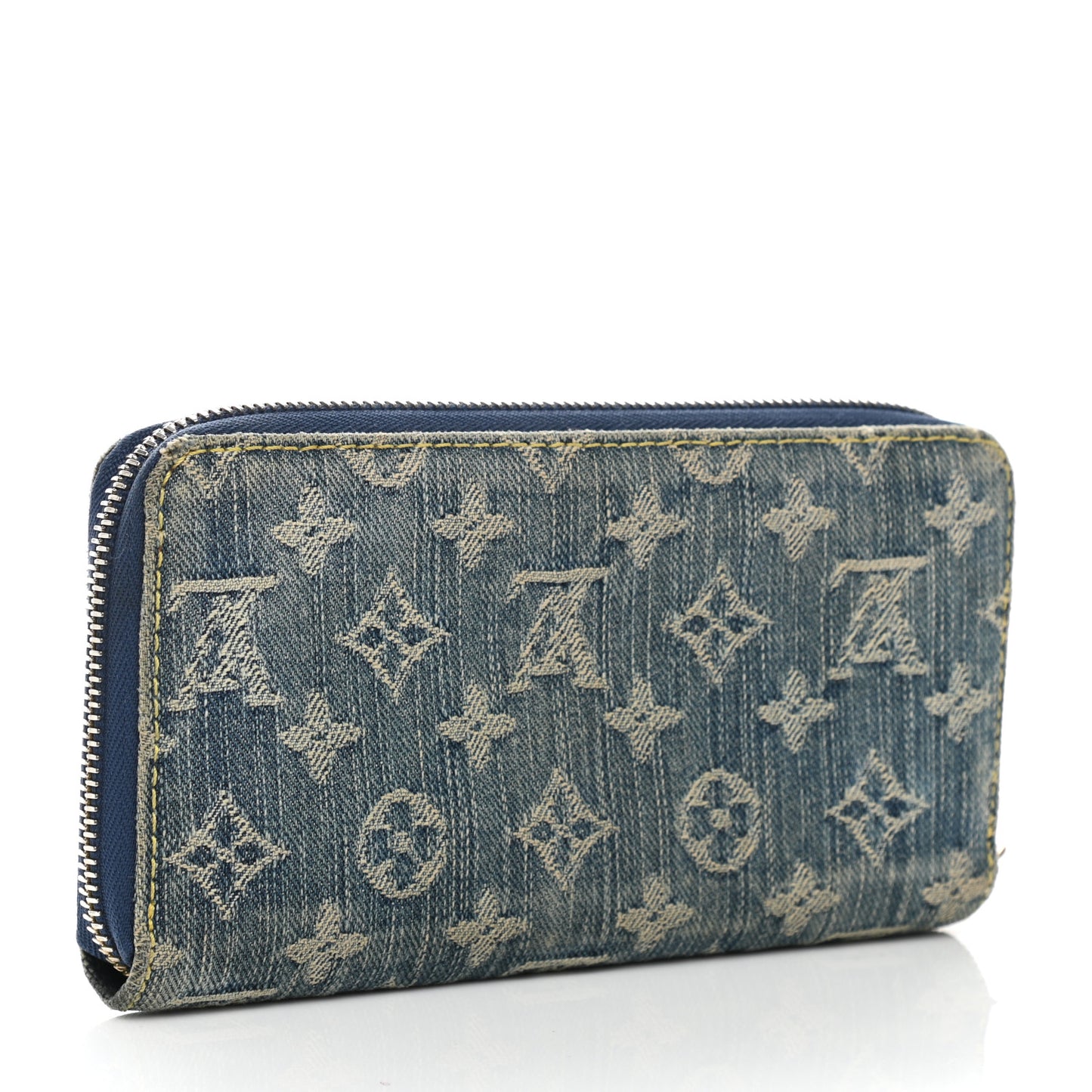 Monogram Denim Zippy Wallet Blue