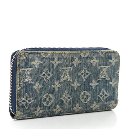 Louis Vuitton Monogram Denim Zippy Wallet Blue 3 of 7