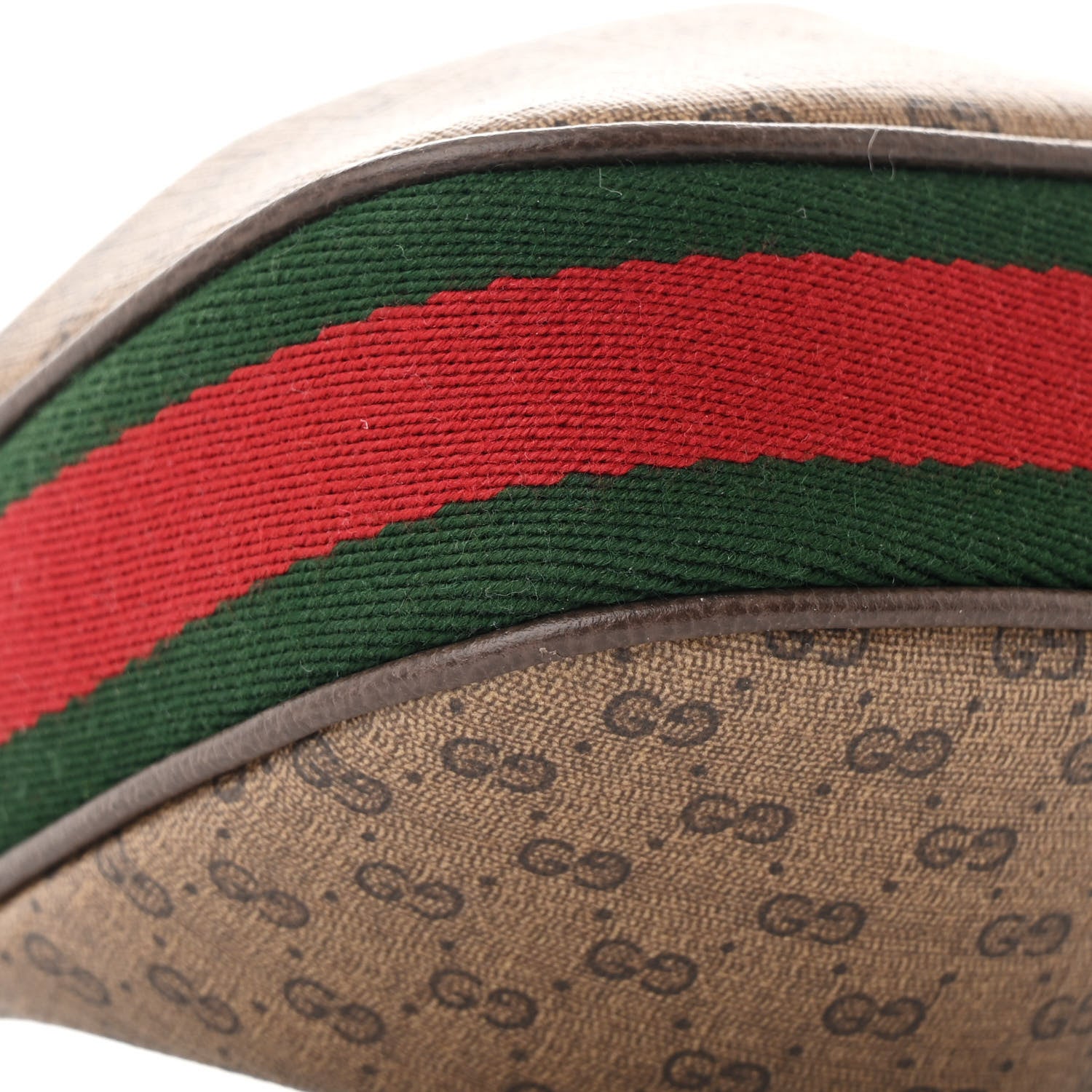Gucci GG Supreme Monogram Textured Calfskin Web Mini Attache Hobo Beige Ebony New Acero 9 of 11