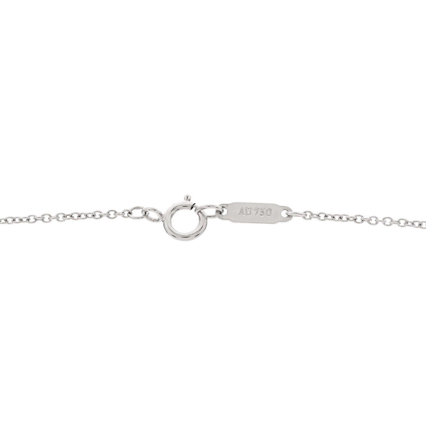 18K White Gold Diamond Atlas Key Pendant Necklace
