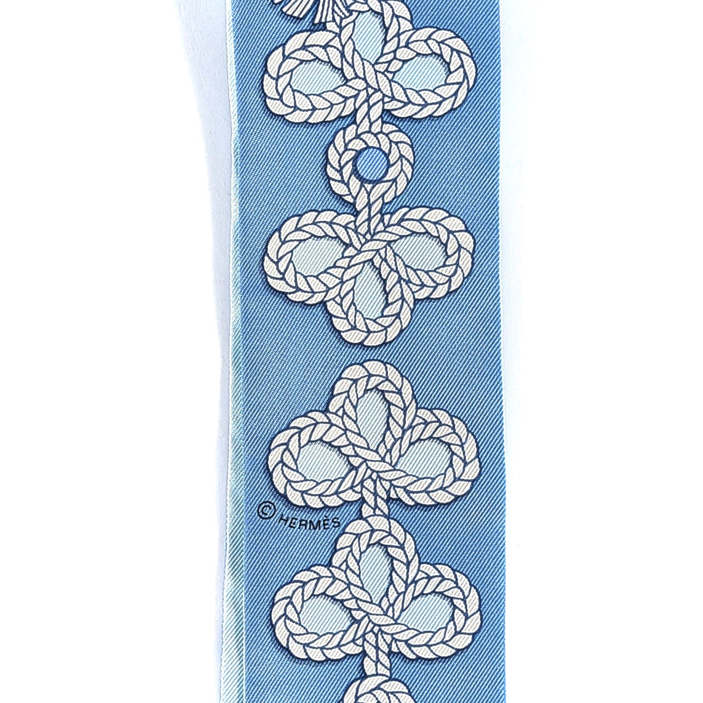 Silk Galons Et Brandebourg Twilly Ciel Ocean White