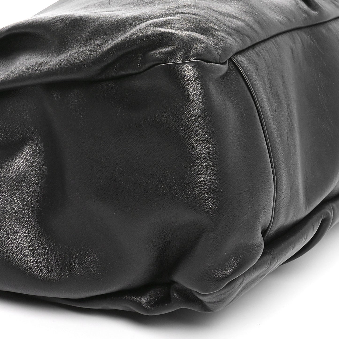 Lambskin Wave Frame Clutch  Black