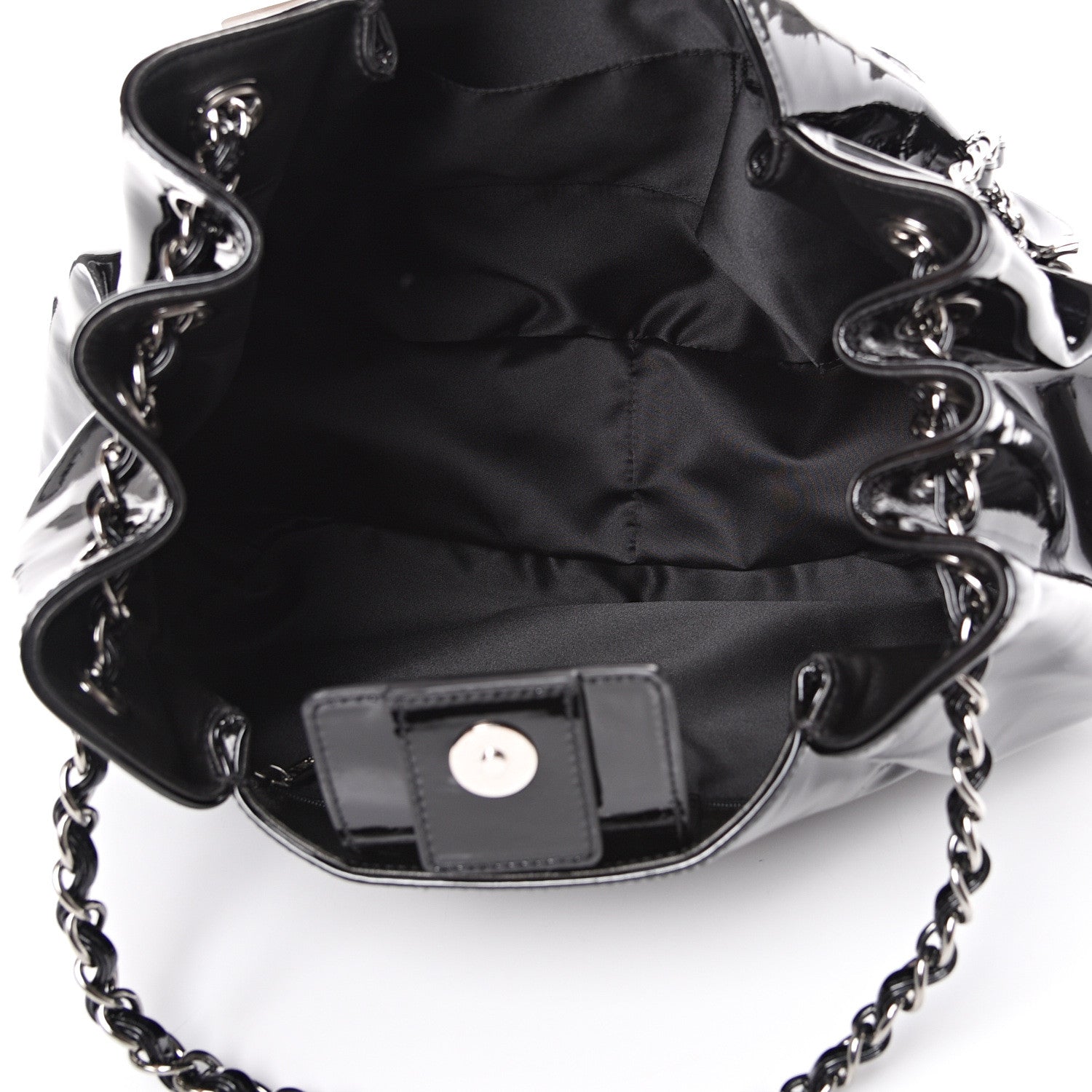 Chanel Patent Camellia Shoulder Bag Black 4 of 14