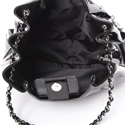 Chanel Patent Camellia Shoulder Bag Black 4 of 14