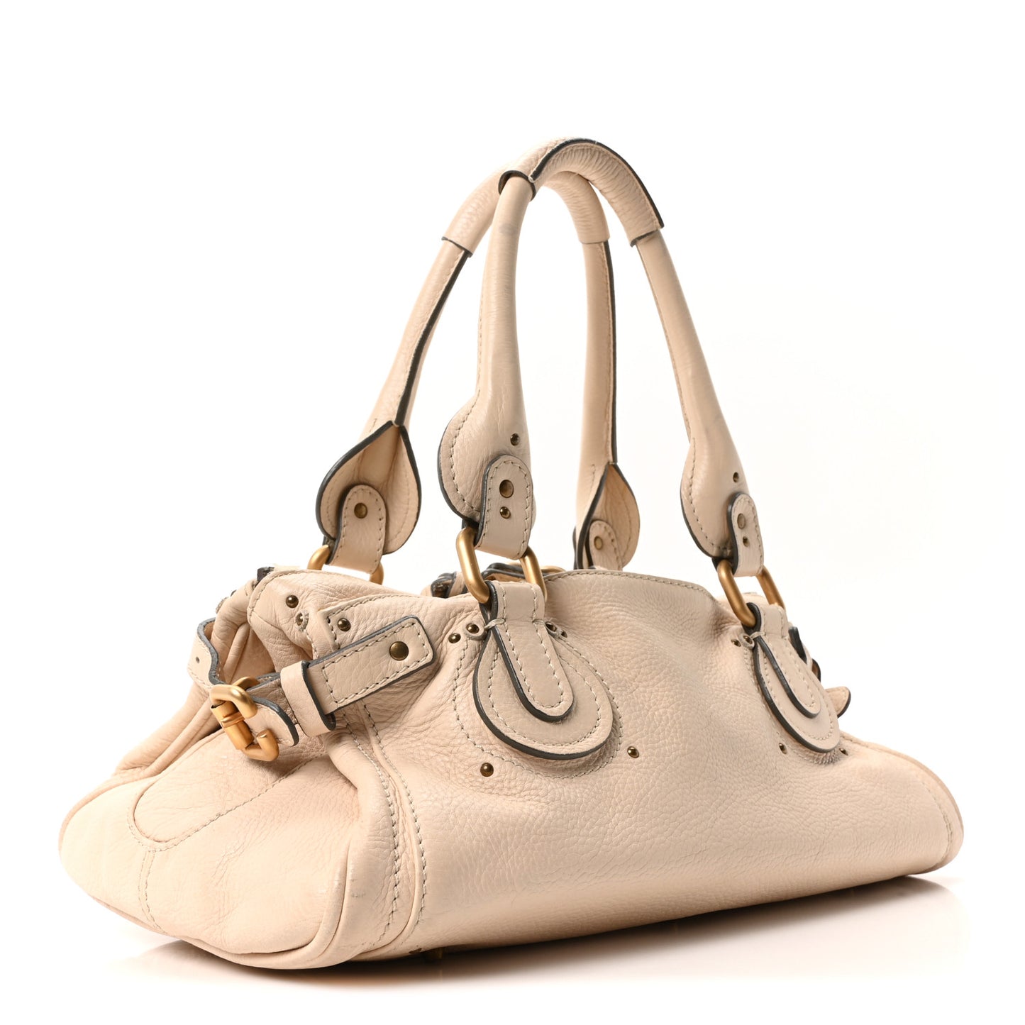 Calfskin Medium Paddington Satchel Ivory