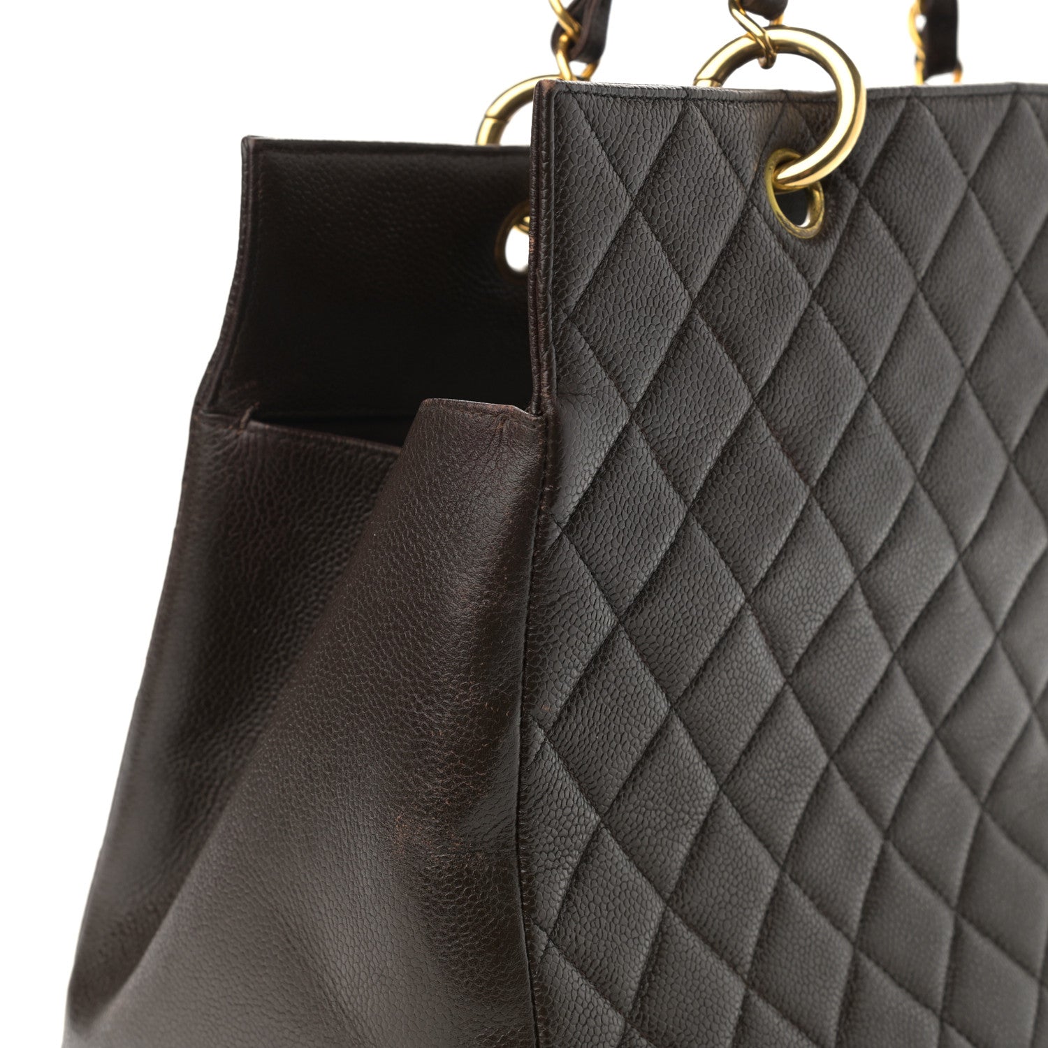 Chanel Caviar Quilted Timeless CC Tote Brown 15 of 15