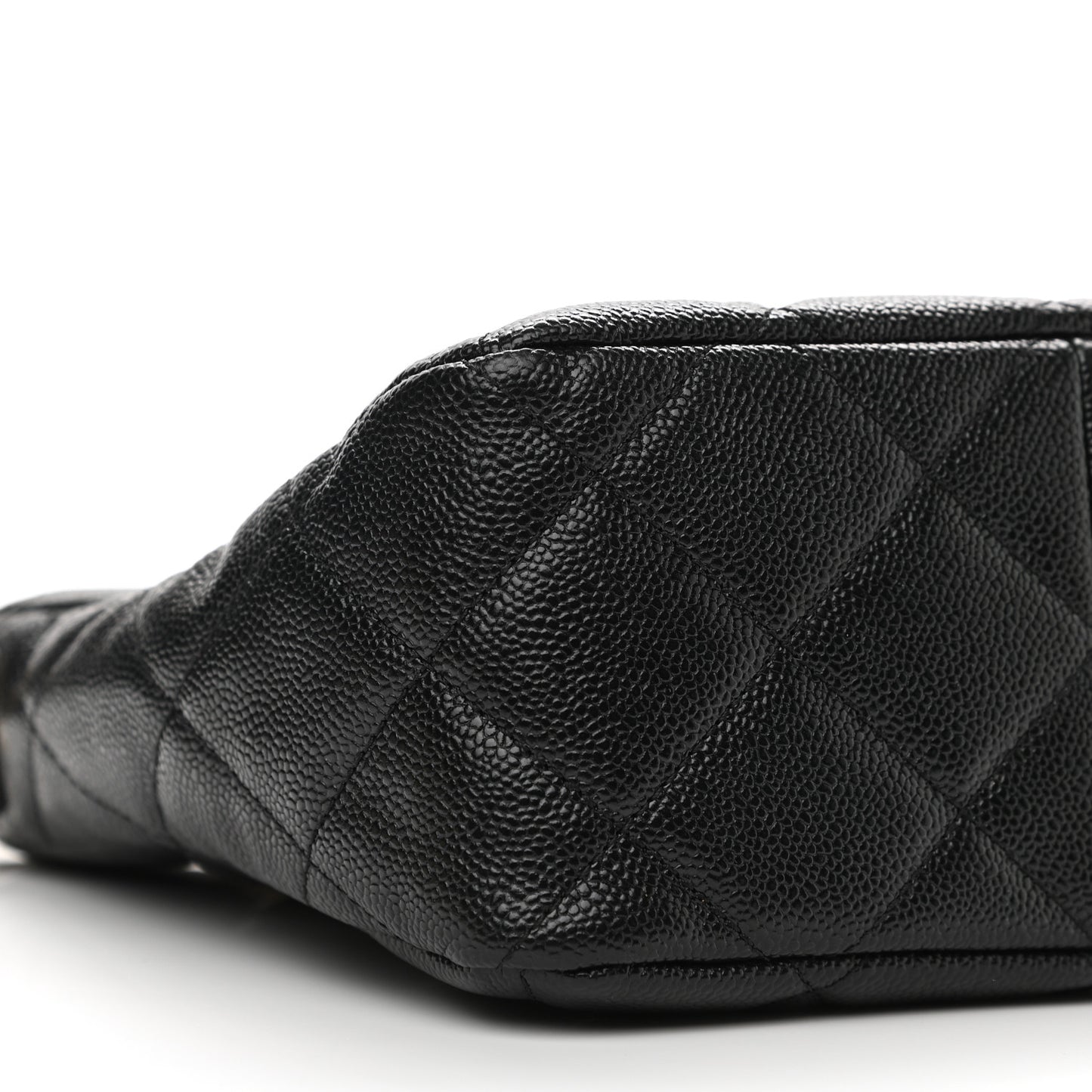 Caviar Quilted Small Pick Me Up Hobo Black