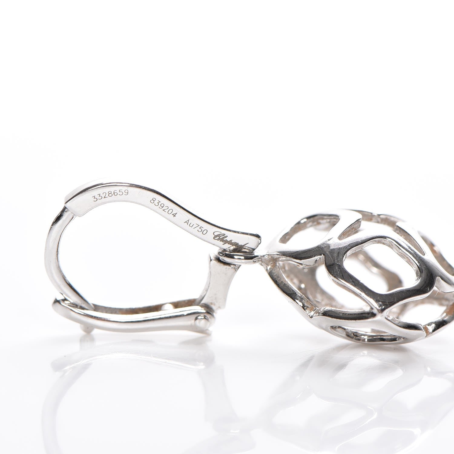 Chopard 18K White Gold Imperiale Earrings 3 of 4