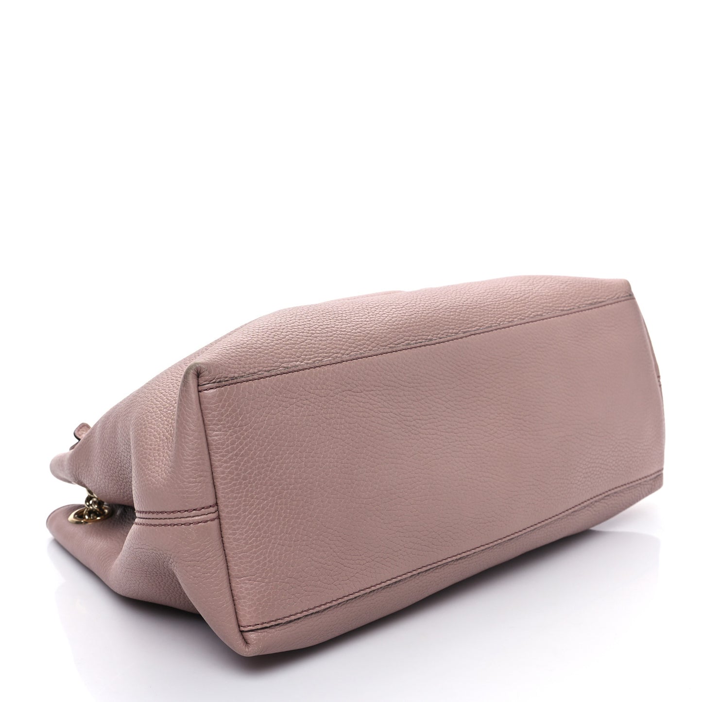 Pebbled Calfskin Medium Soho Chain Shoulder Bag Dark Cipria