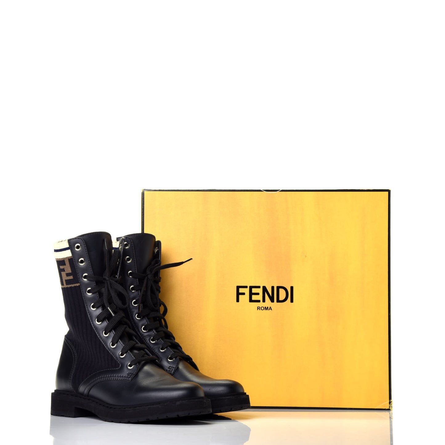 Calfskin Stretch Fabric Rockoko Biker Boots 37 Tobacco Black Marino