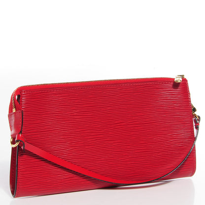 Louis Vuitton Epi Pochette Accessories 24 Castillan Red 3 of 7