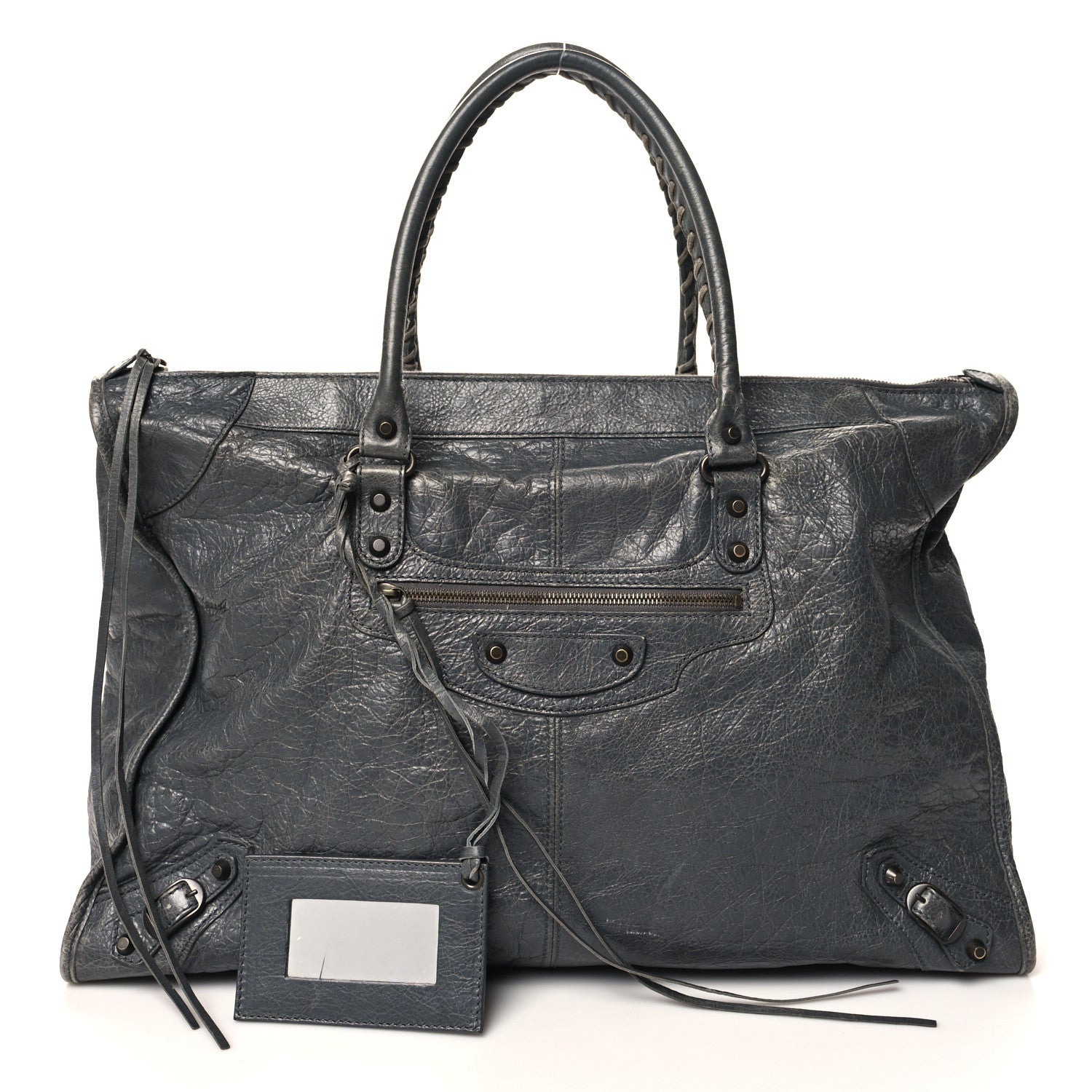 Balenciaga Agneau Classic Hardware Weekender Gris Tarmac 3 of 15