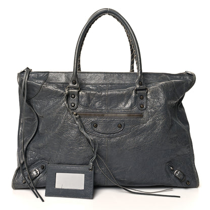 Balenciaga Agneau Classic Hardware Weekender Gris Tarmac 3 of 15