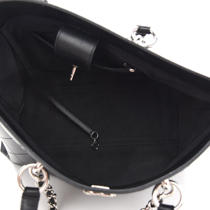 Chanel Calfskin Stitched Shopping Tote Black 4 of 8