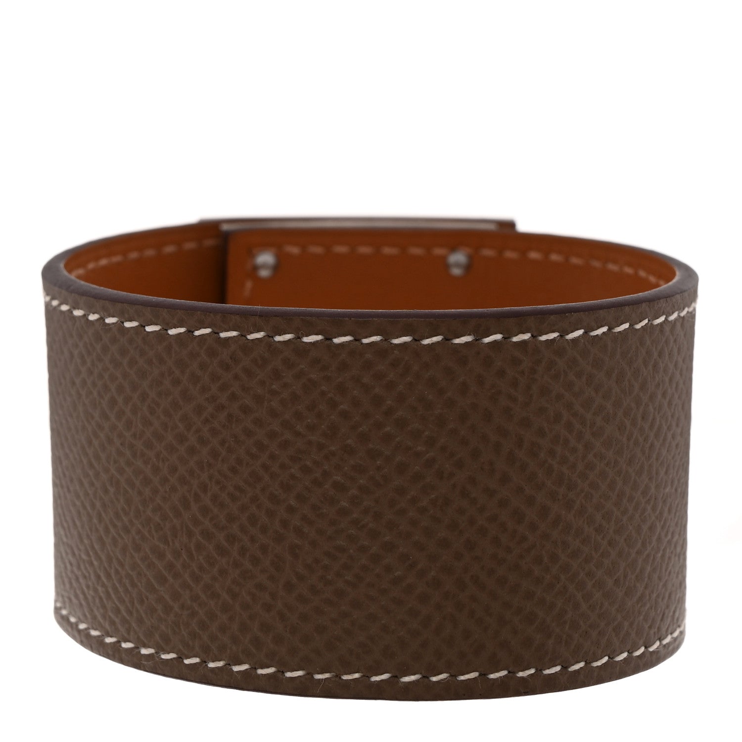 Hermes Epsom Kelly Dog Bracelet Etoupe 3 of 6