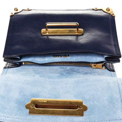 Prada Glace Calf Soft Cahier Bag Baltico Astrale 13 of 13