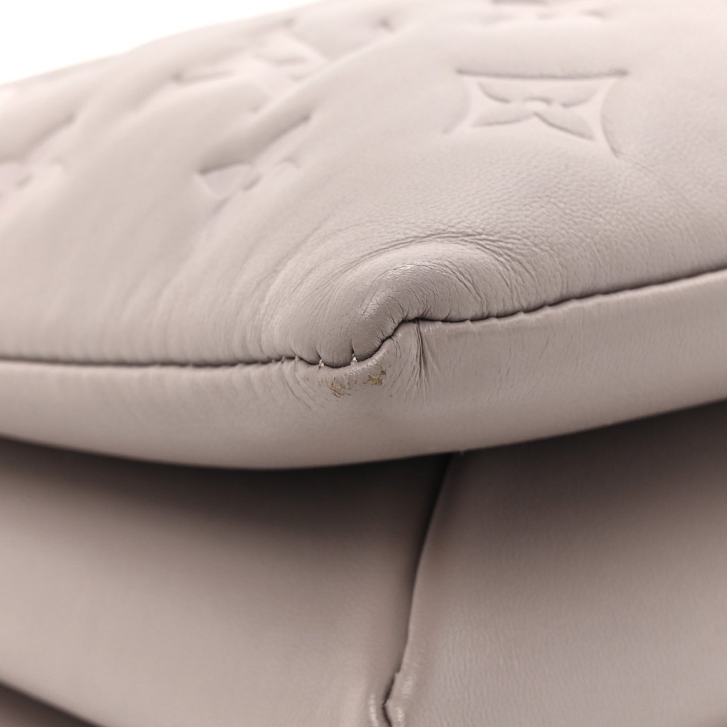 Lambskin Embossed Monogram Coussin PM Gris