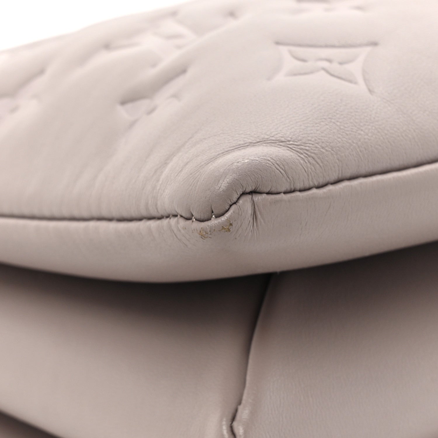 Louis Vuitton Lambskin Embossed Monogram Coussin PM Gris 11 of 13
