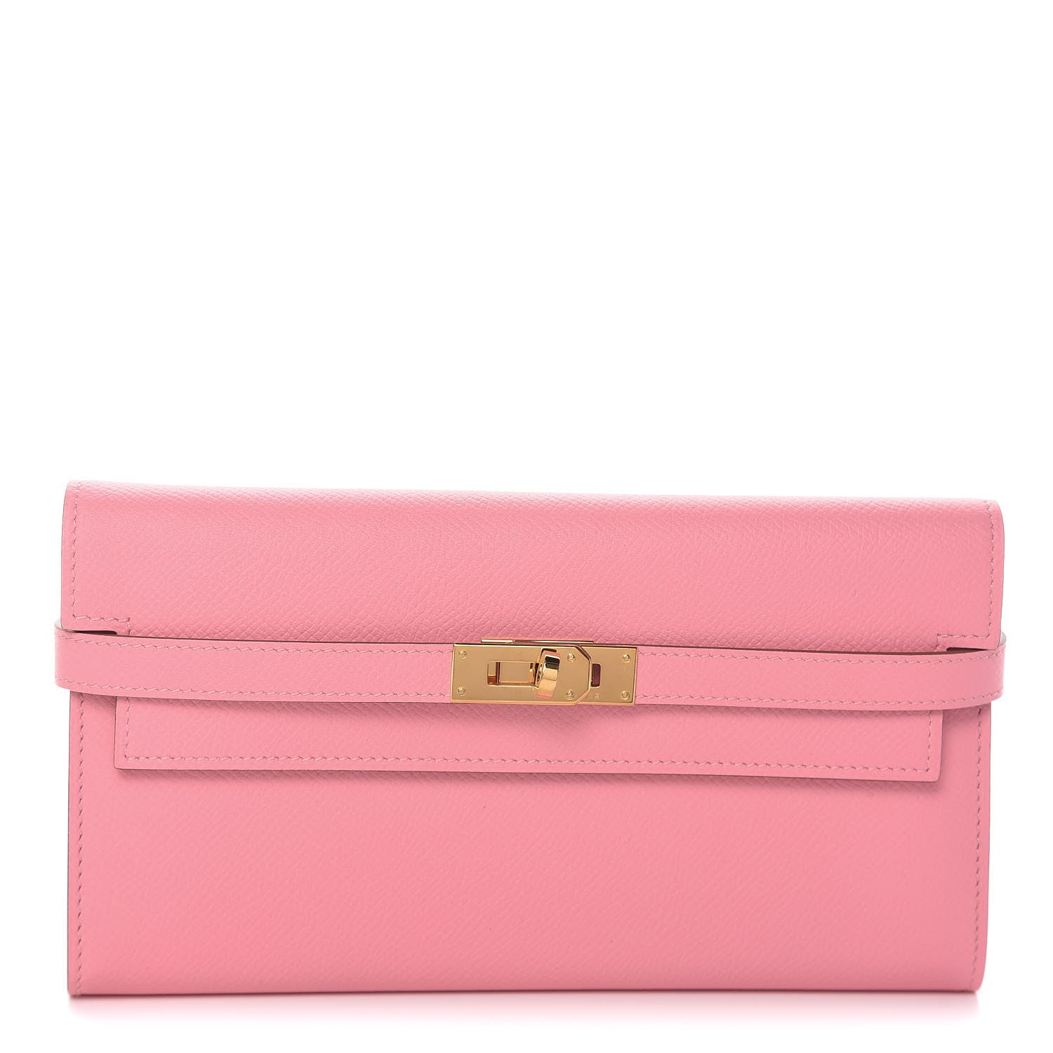 Hermes Epsom Kelly Longue Wallet Rose Confetti 1 of 8
