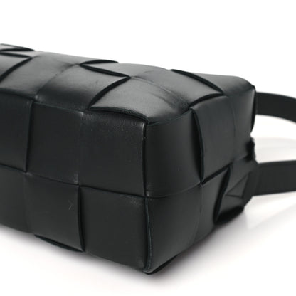 Bottega Veneta Lambskin Maxi Intrecciato Brick Cassette Bag Black 10 of 11