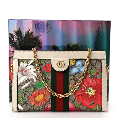 Gucci GG Supreme Monogram Flora Web Small Ophidia Chain Shoulder Bag White 11 of 11