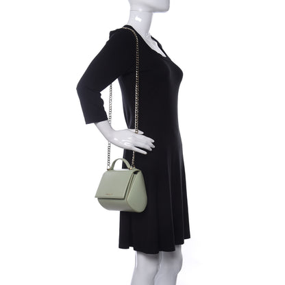 Givenchy Textured Calfskin Mini Pandora Box Chain Crossbody Bag Aqua Green 2 of 10