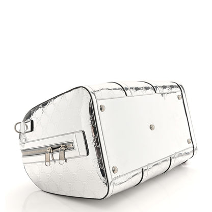 Gucci Guccissima Medium Mirror Effect Duffle Silver 3 of 10